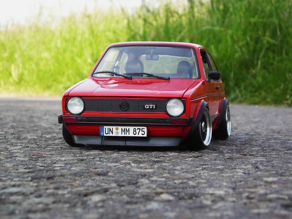 Volkswagen Golf GTI red jantes BBS alu 1/18 Solido