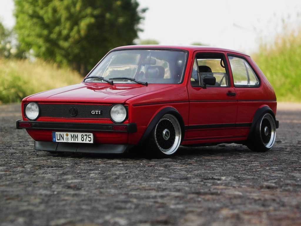 Volkswagen Golf GTI red jantes BBS alu 1/18 Solido