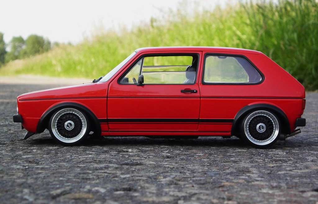 Volkswagen Golf GTI red jantes BBS alu 1/18 Solido