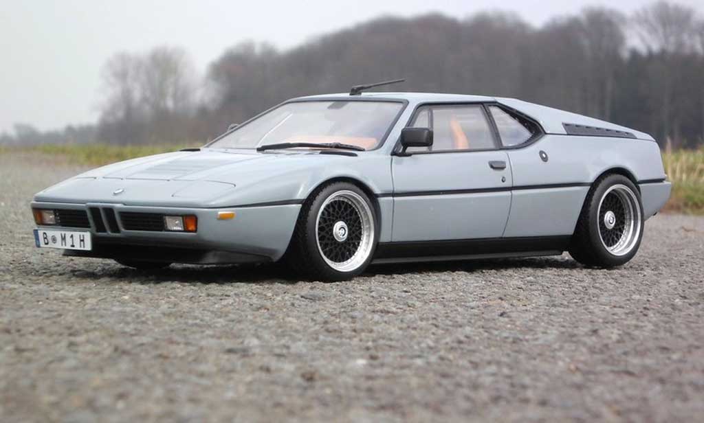 Bmw M1 1978 grey jantes BBS echappement chrome 1/18 Norev