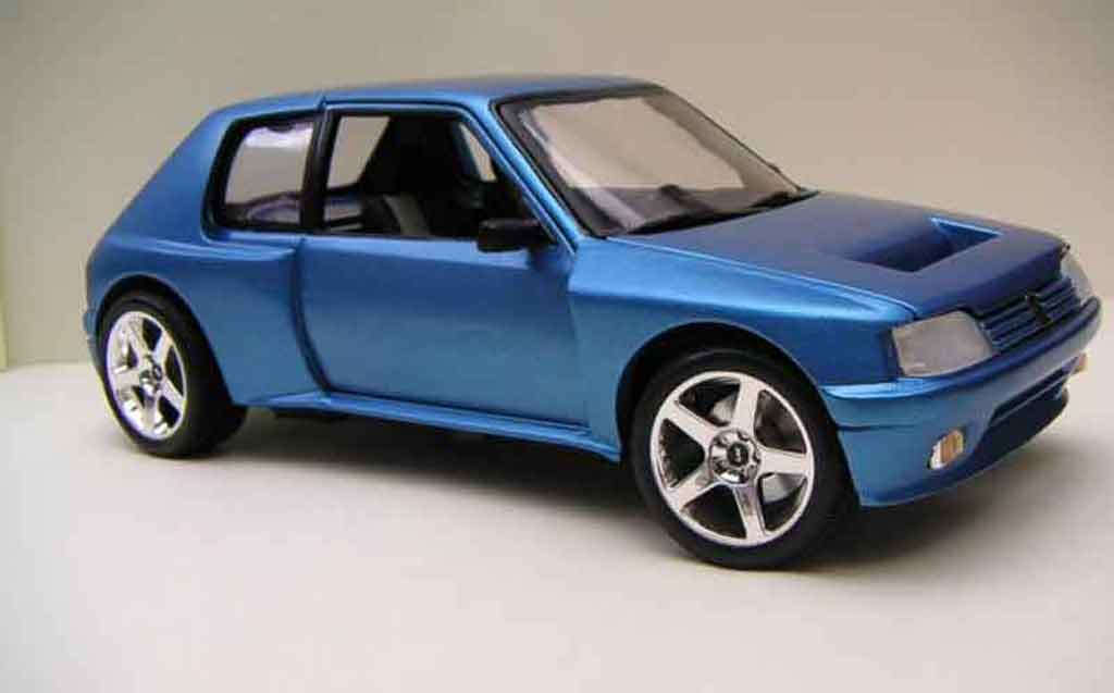 Peugeot 205 Turbo 16 1/18 Solido Turbo 16 blue T16 diecast model cars