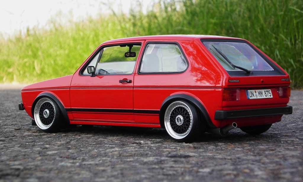 Volkswagen Golf 1 GTI 1/18 Solido 1 GTI red jantes BBS alu diecast model cars