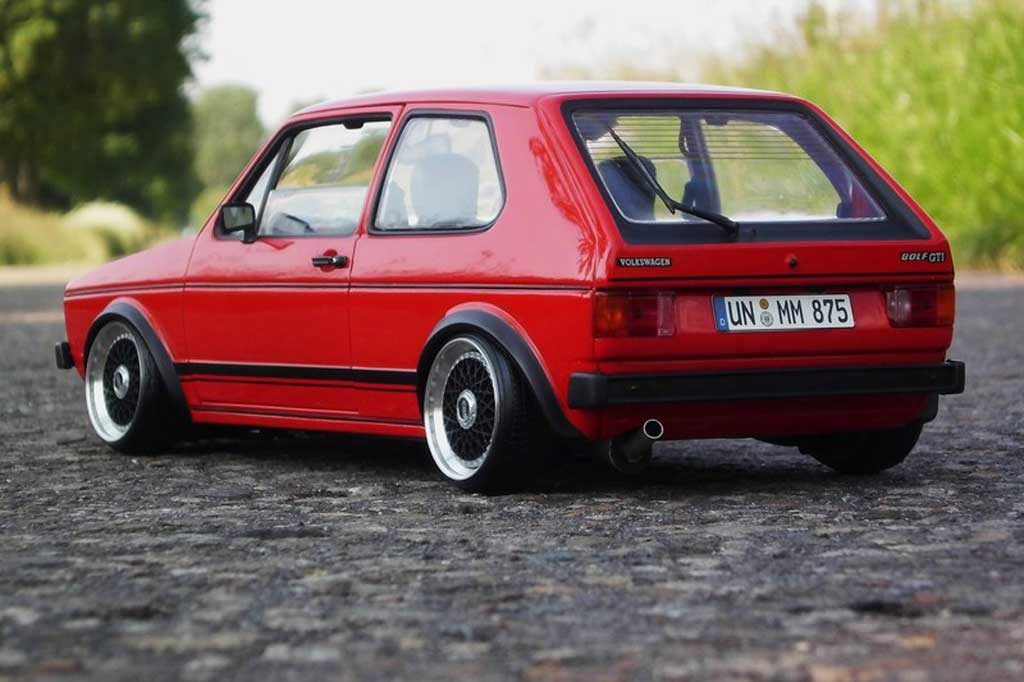 Volkswagen Golf GTI red jantes BBS alu 1/18 Solido