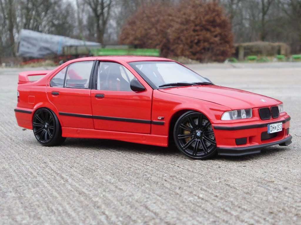 Bmw 318 tuning E36 is red jantes M3 E92 et swap moteur M3 E36 1/18 Ut Models