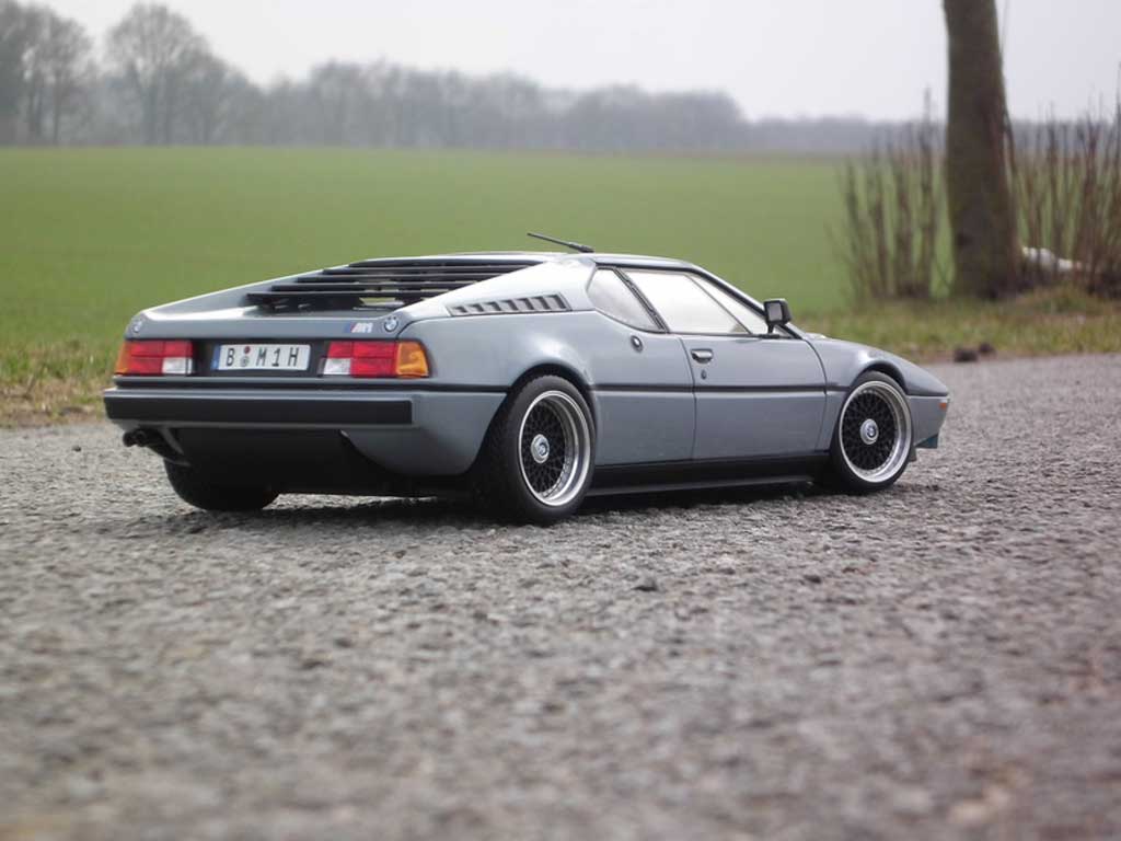 Bmw M1 1978 1/18 Norev 1978 grey jantes BBS echappement chrome diecast model cars