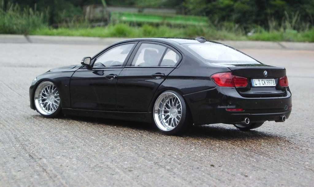 Bmw 335 berline F30 3er Limousine black jantes 20 pouces 1/18 Paragon