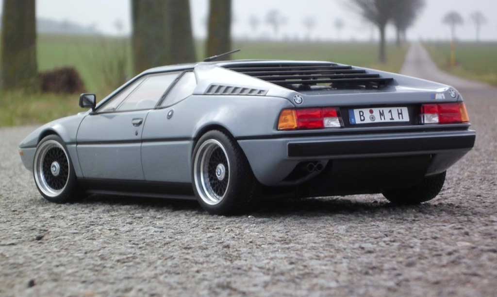 Bmw M1 1978 grey jantes BBS echappement chrome 1/18 Norev