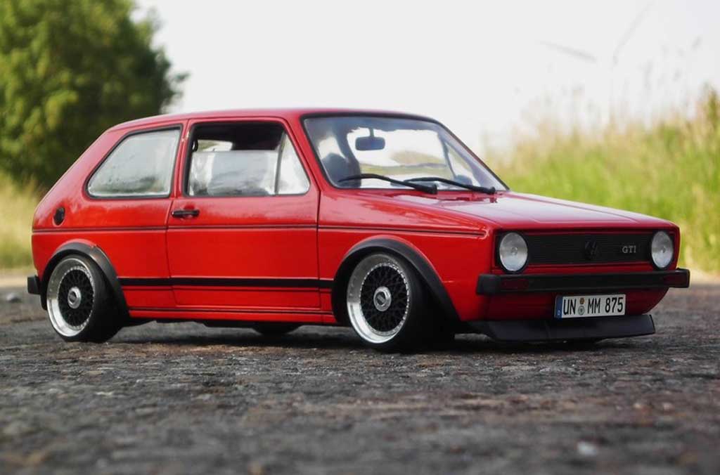 Volkswagen Golf GTI red jantes BBS alu 1/18 Solido