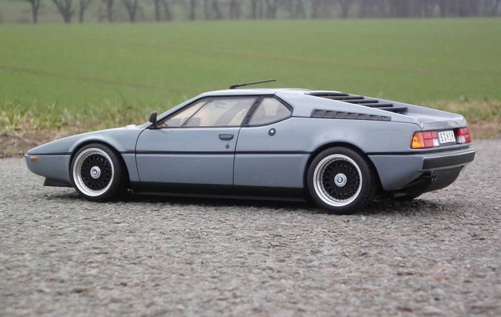 Bmw M1 1978 grey jantes BBS echappement chrome 1/18 Norev