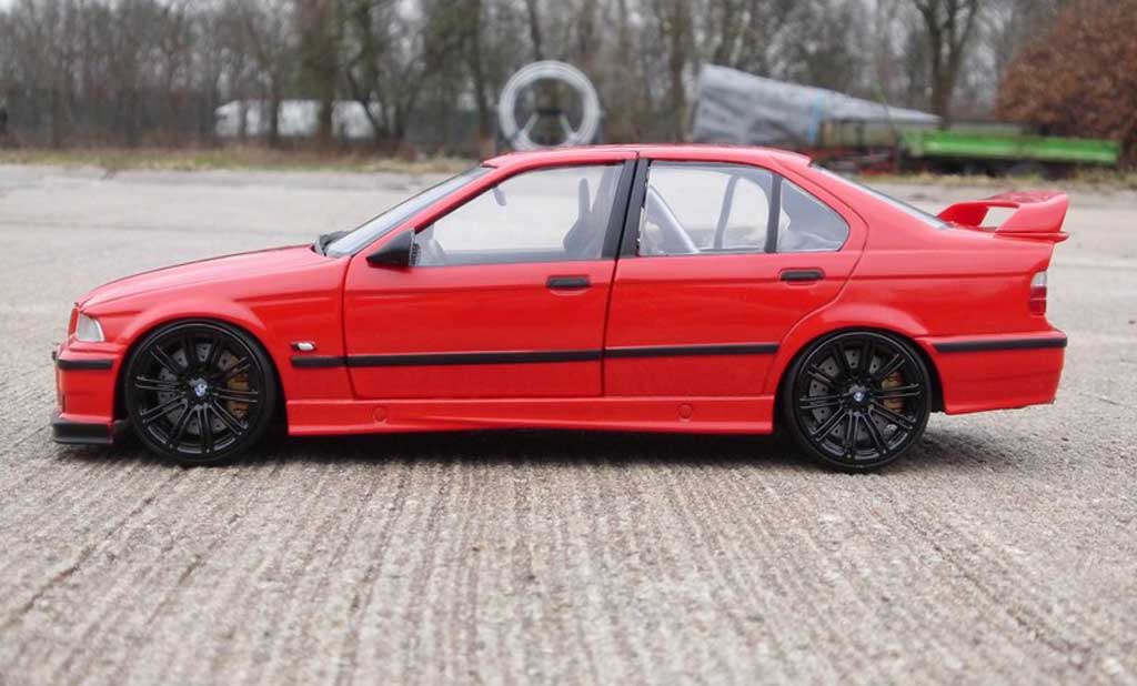 Bmw 318 tuning E36 is red jantes M3 E92 et swap moteur M3 E36 1/18 Ut Models