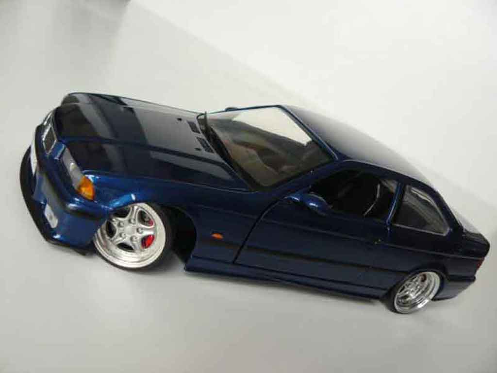 Bmw M3 coupe E36 blue avus jantes porsche 18 pouces 1/18 Ut Models