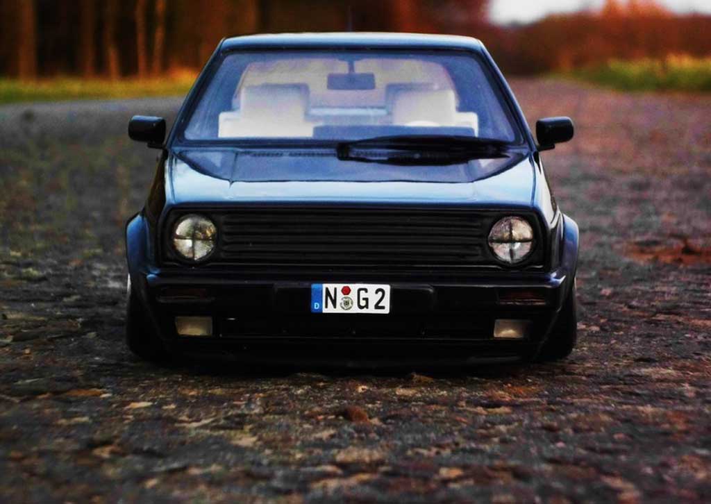 Volkswagen Golf 2 GTI 1/18 Ottomobile 2 GTI 16S black jantes 17 pouces mercedes diecast model cars