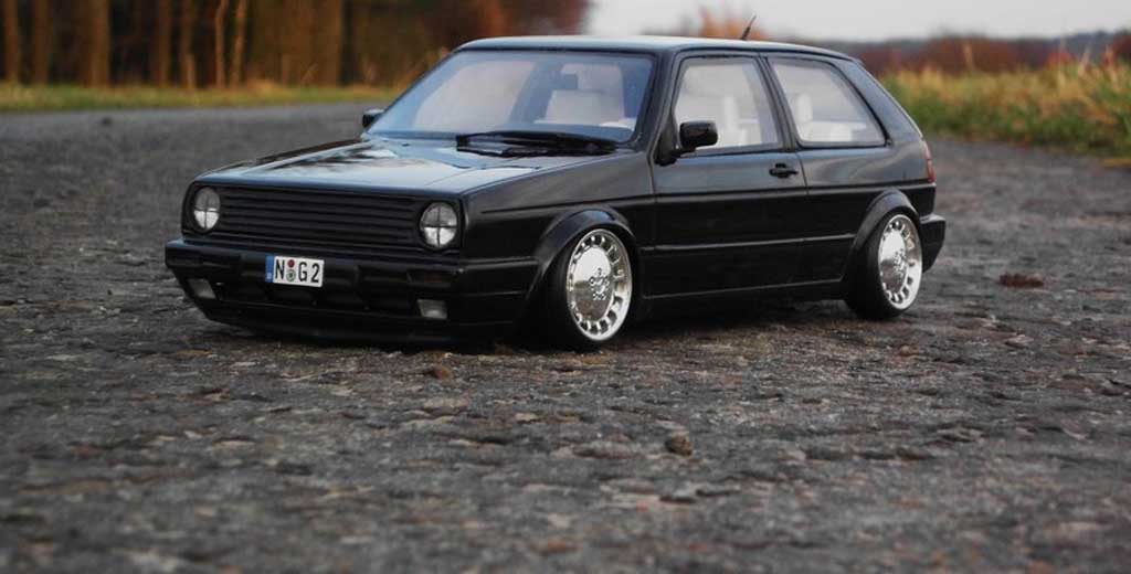 Volkswagen Golf GTI 16S black jantes 17 pouces mercedes 1/18 Ottomobile