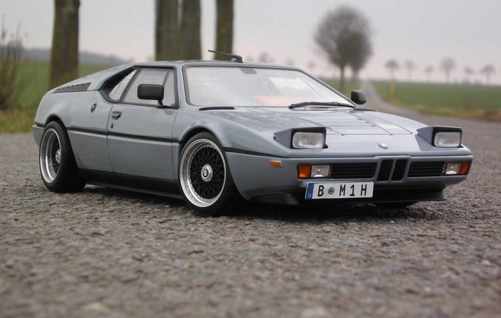 Bmw M1 1978 grey jantes BBS echappement chrome 1/18 Norev