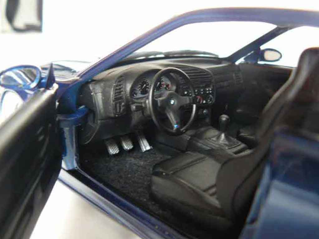 Bmw M3 coupe E36 blue avus jantes porsche 18 pouces 1/18 Ut Models