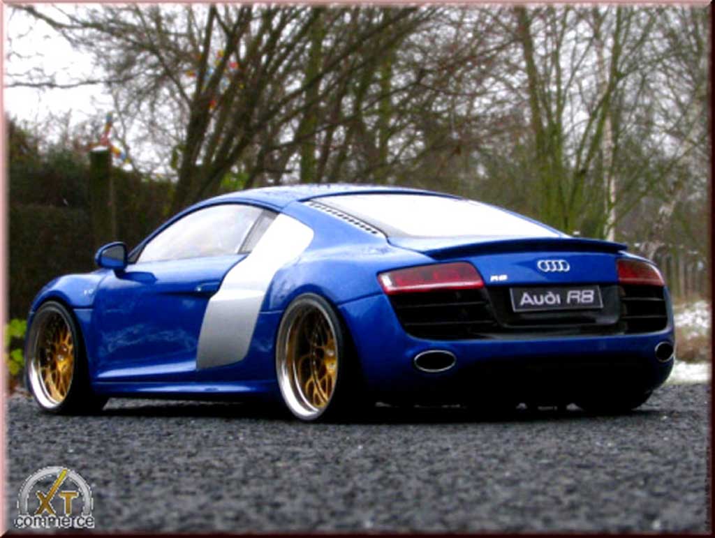 Audi R8 4.2 fsi 5.2 blue jantes bbs 20 pouces 1/18 Kyosho