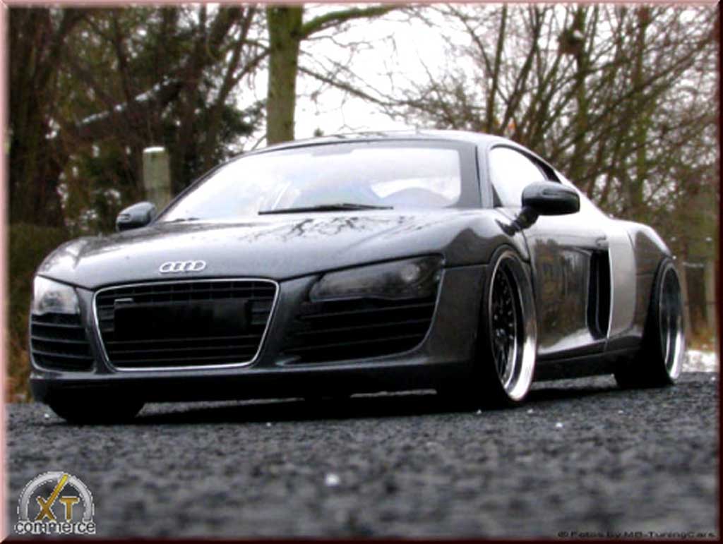Audi R8 4.2. FSI 1/18 Maisto 4.2. FSI v8 grey antracite jantes 21 pouces prepa moteur diecast model cars