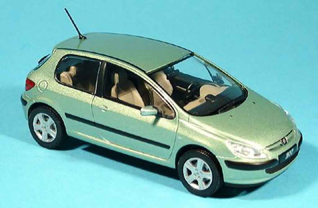 Peugeot 307 1/43 Norev XT grun 3 portes diecast model cars