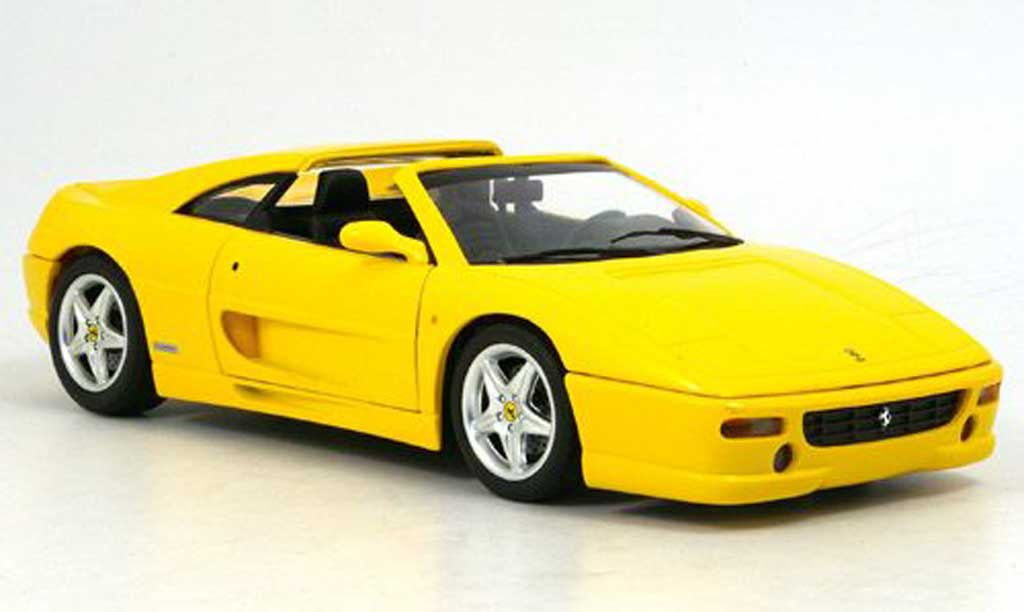 Ferrari F355 Berlinetta 1/18 Hot Wheels Saloontta gts yellow 1995 diecast model cars