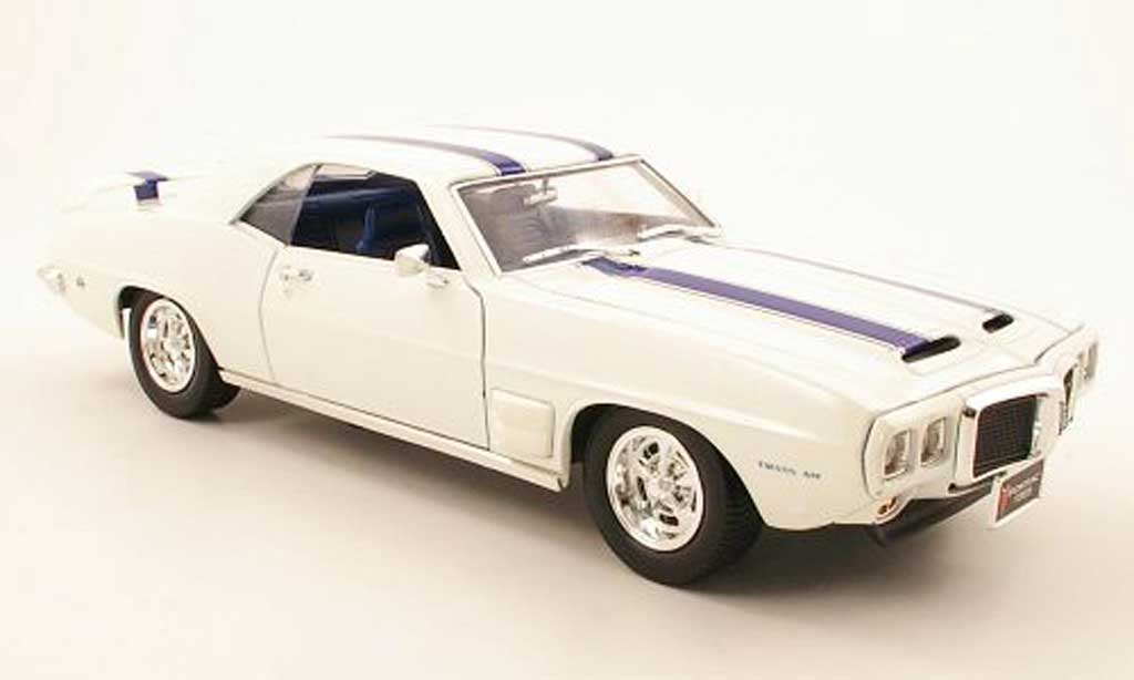 Pontiac Firebird 1969 1/18 Yat Ming 1969 trans am white/blue diecast model cars