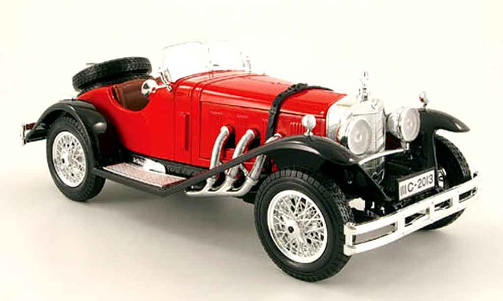 Mercedes SSK 1/18 Burago red black diecast model cars