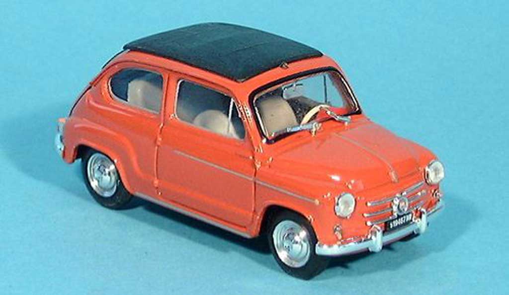 Fiat 600 1/43 Brumm D red geschlossen 1960 diecast model cars