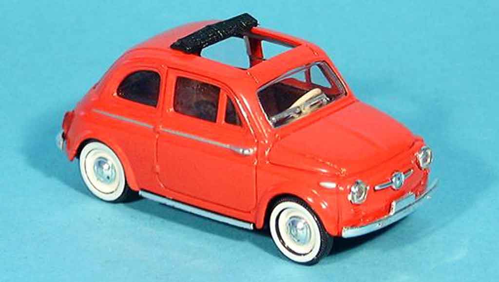 Fiat 500 1/43 Solido red offen 1957 diecast model cars