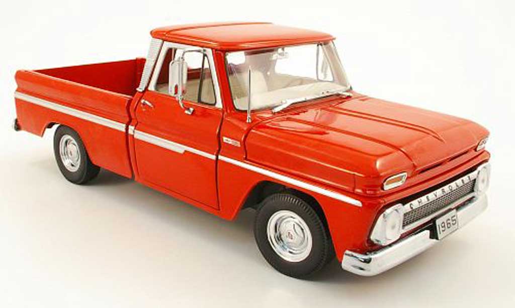 Chevrolet C-10 1/18 Sun Star pick up styleside red 1965 diecast model cars