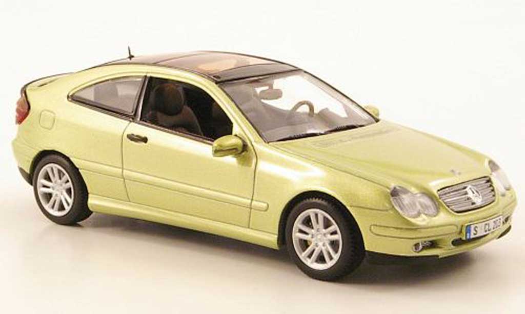 Mercedes Classe C 1/43 Minichamps Coupe grun 2001 diecast model cars
