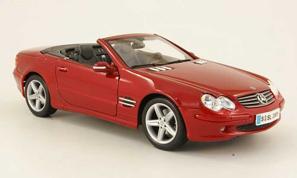 Mercedes Classe SL cabriolet 1/18 Maisto cabriolet red offen 2001 diecast model cars