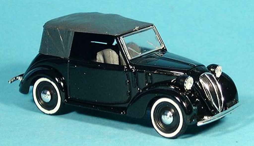 Fiat 1100 1937 1/43 Brumm 1937 Convertible (508 C) black diecast model cars