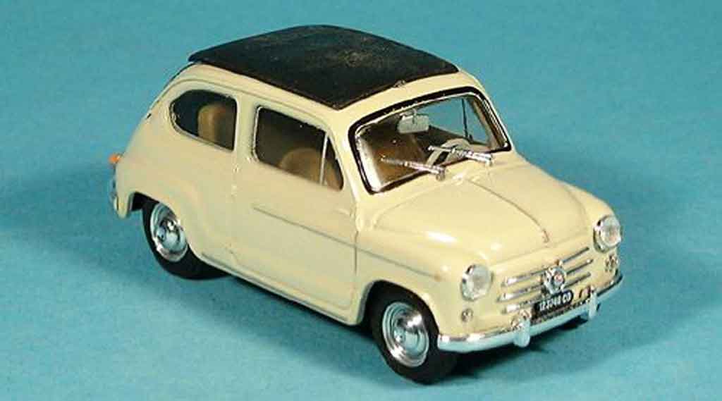 Fiat 600 1/43 Brumm D geschlossen beige 1960 diecast model cars