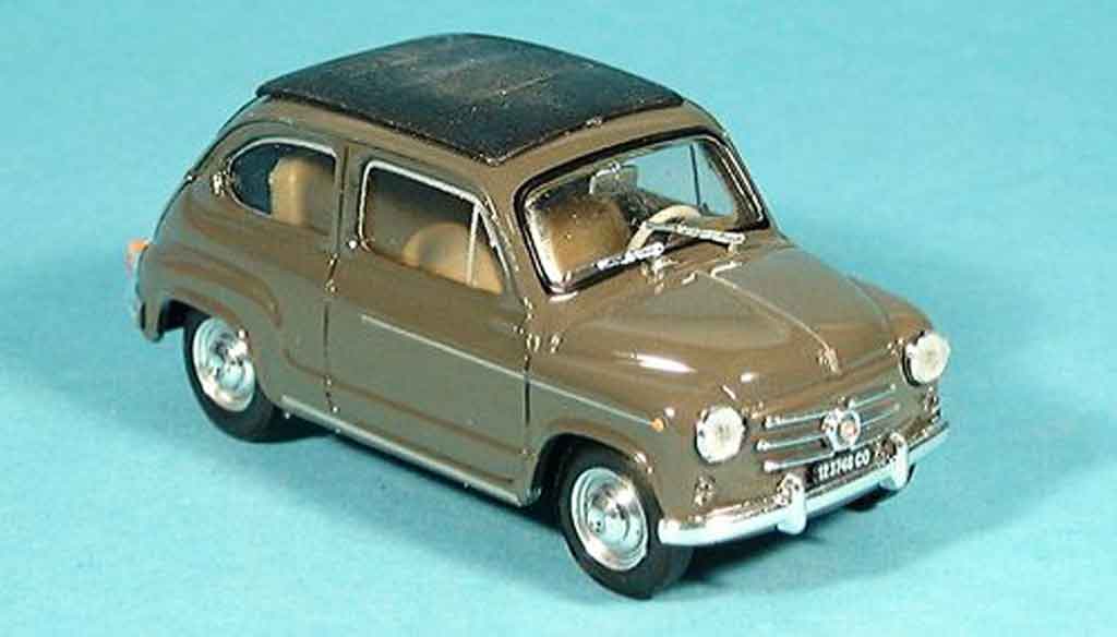 Fiat 600 1/43 Brumm D geschlossen brown 1960 diecast model cars