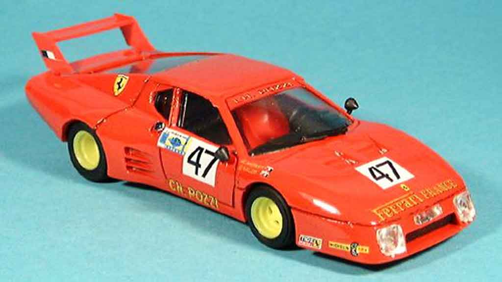 Ferrari 512 BB 1/43 Brumm BB pozzi francia. le mans 1981 diecast model cars