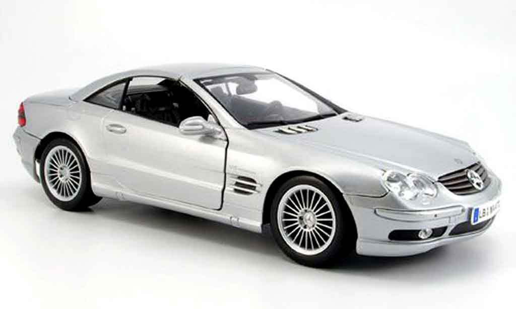 Mercedes Classe SL 1/18 Maisto 55 amg grey 2002 diecast model cars