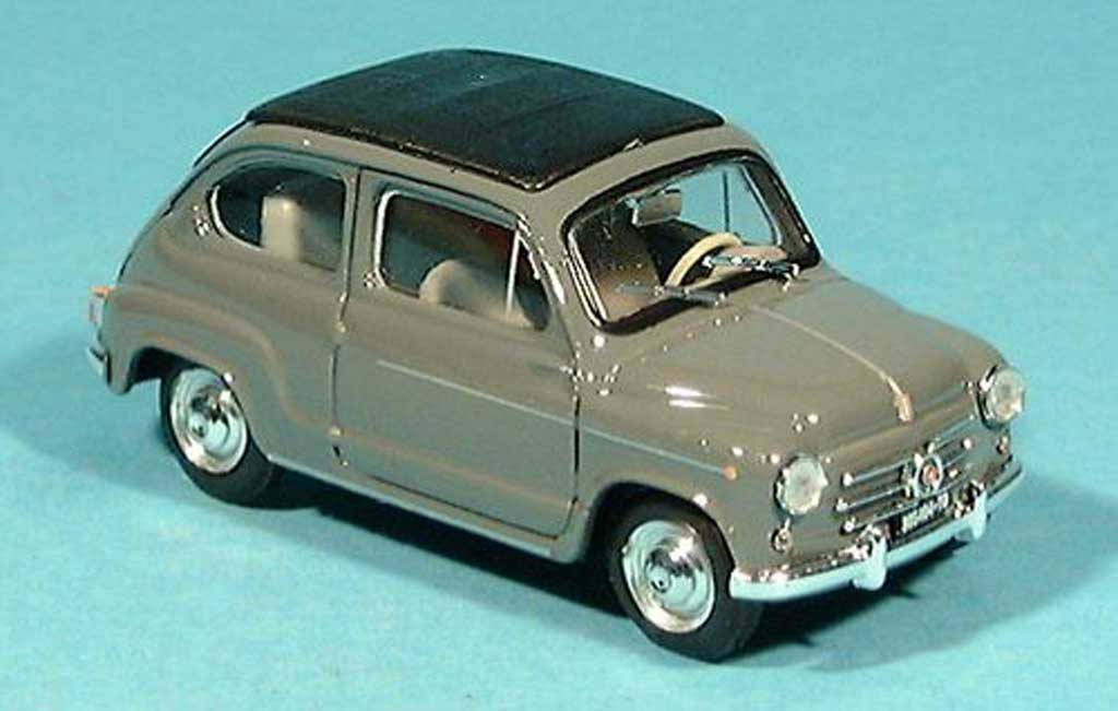 Fiat 600 1/43 Brumm D grey 1960 diecast model cars