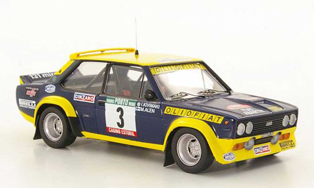 Fiat 131 Abarth 1/43 Trofeu Abarth No.3 Olio M.Alen / I.Kivimaki Rally Portugal 1977 diecast model cars