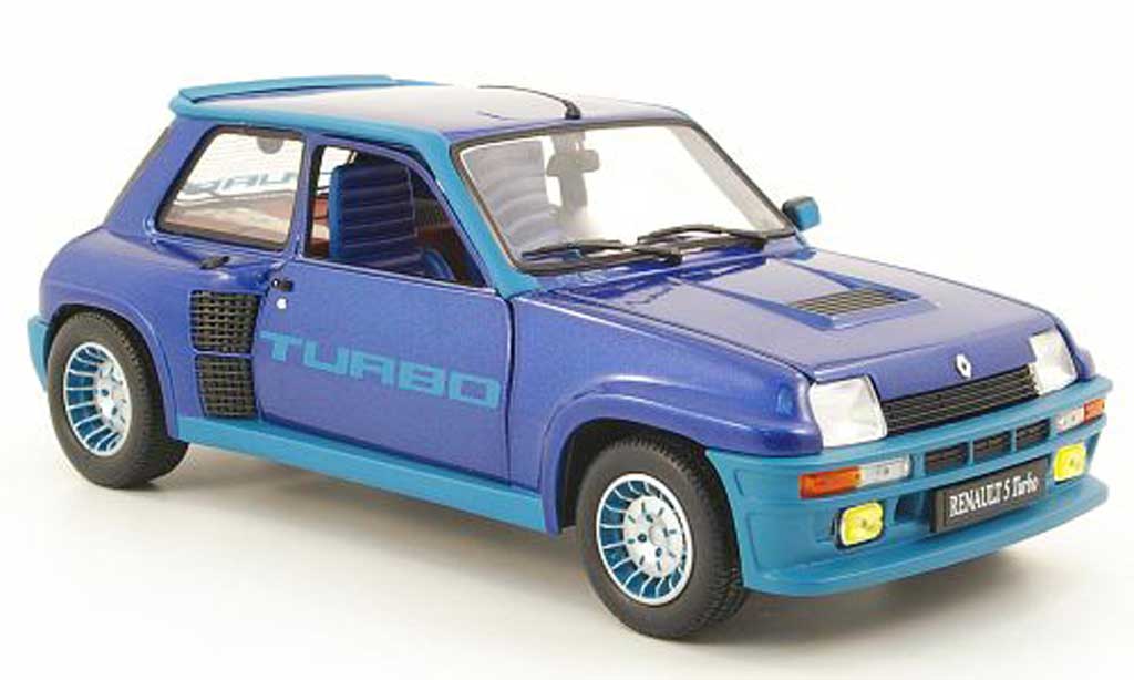 Renault 5 Turbo 1/18 Universal Hobbies Turbo blue diecast model cars