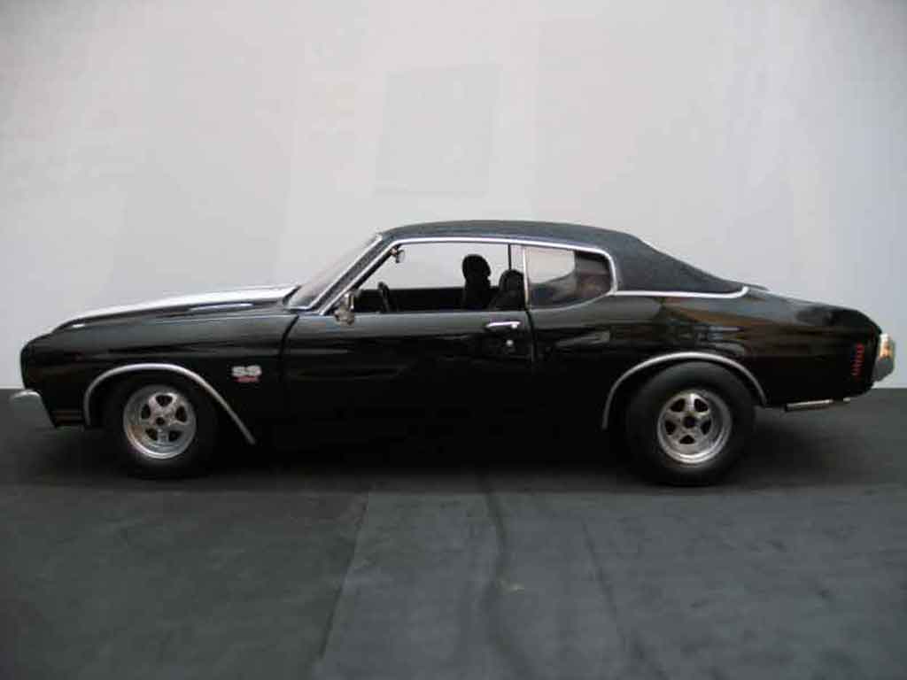 Chevrolet Chevelle tuning 1970 ss black jantes drag 1/18 Ertl