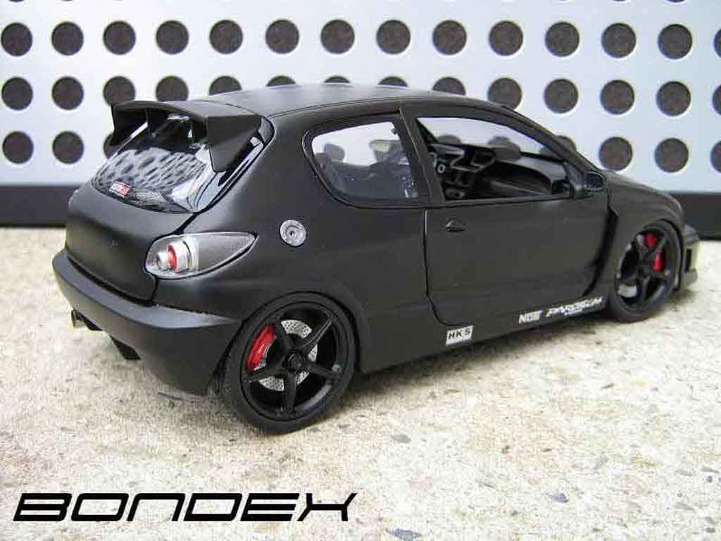 Peugeot 206 RC parotech 3 portes black 1/18 Norev