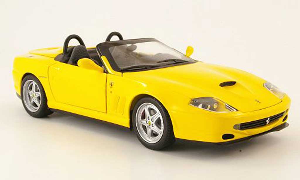 Ferrari 550 Barchetta 1/18 Hot Wheels Barchetta yellow diecast model cars