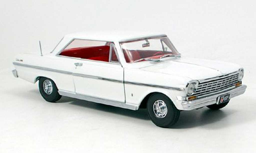 Chevrolet Nova 1963 1/18 Sun Star 1963 white diecast model cars