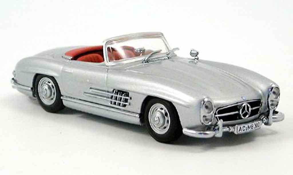 Mercedes 300 SL 1/43 Minichamps SL Roadster grey metallisee 1959 diecast model cars