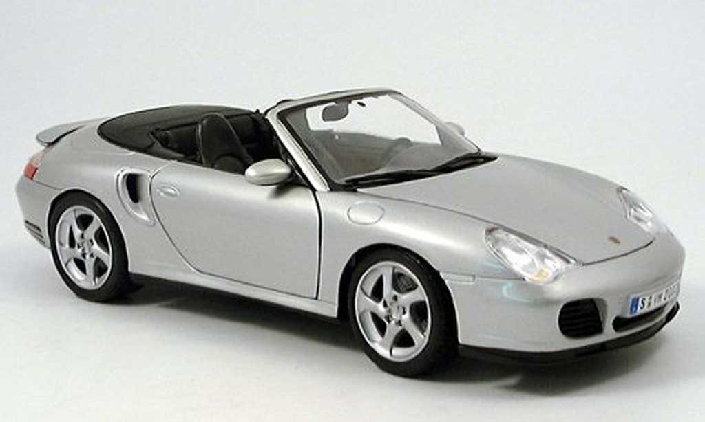Porsche 996 Turbo 1/18 Maisto Turbo cabriolet grey 2003 diecast model cars