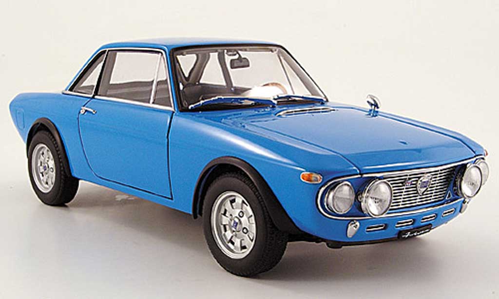 Lancia Fulvia 1/18 Autoart 1.6 hf fanalone blue diecast model cars