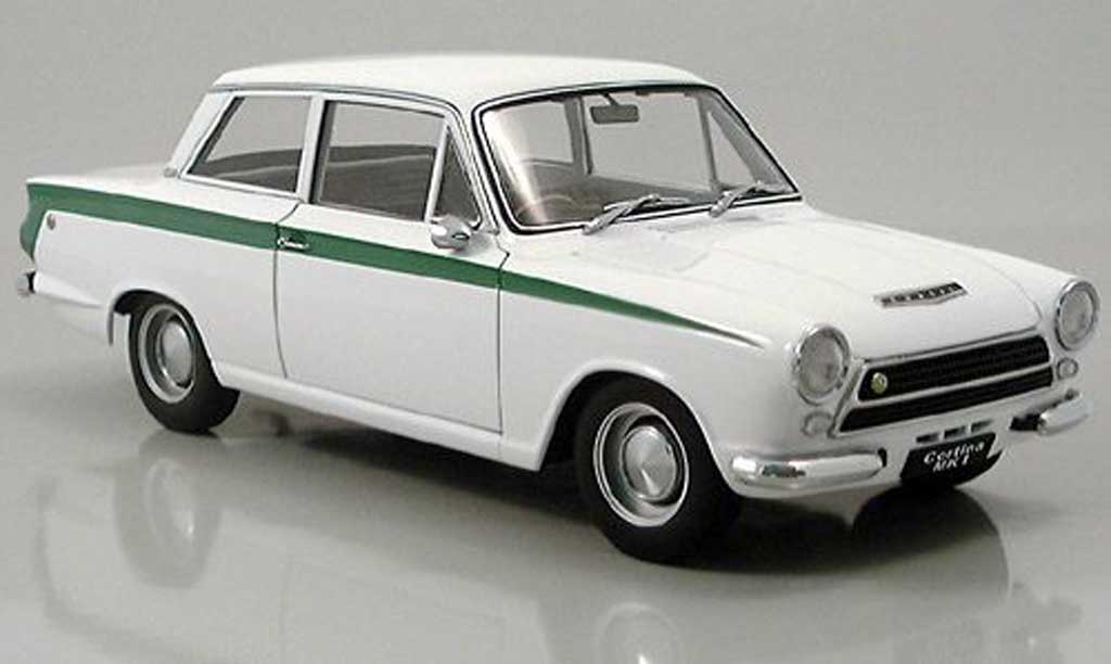 Lotus Cortina 1/18 Autoart mk i white diecast model cars