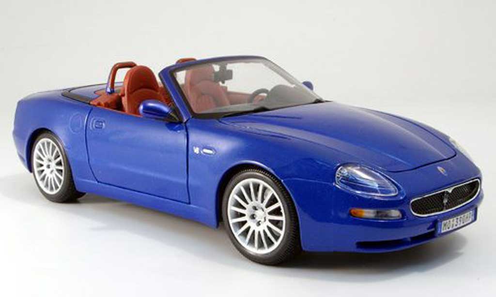 Maserati GT Spyder 1/18 Burago blue 2003 diecast model cars
