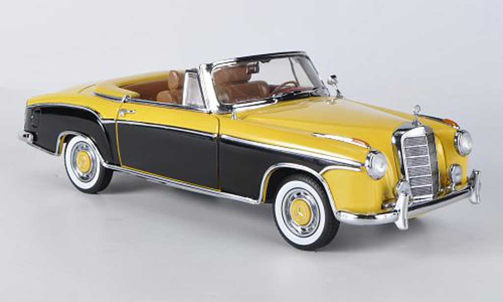 Mercedes 220 1/18 Sun Star SE Convertible yellow/black 1958 diecast model cars
