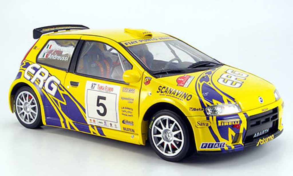 Fiat Punto 1/18 Ricko rallye no.5 erg targa florio 2003 andreucci andreussi diecast model cars