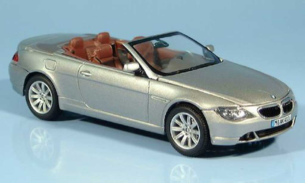Bmw 635 E64 1/43 Kyosho E64 d Convertible grey 2004 diecast model cars